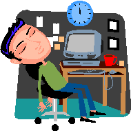 Snoozing at computer